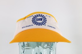 Vintage 80s New Era United Auto Workers UAW Region 2-B Snapback Visor Hat USA - £23.22 GBP