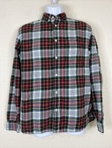 H&amp;M Shirt Men Size M Plaid Button Up Light Knit Long Sleeve Pocket - £5.75 GBP