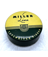 Miller Line typewriter ribbon tin green and yellow 2 5/8&quot; Remington numb... - £9.84 GBP