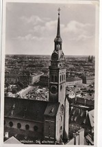 Vintage Real Photo Post Card RPPC Building View Munich St. Peter&#39;s Church - £6.21 GBP