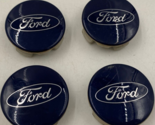 2013-2019 Ford Rim Wheel Center Cap Set Blue OEM D01B50046 - £38.93 GBP