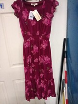 Rewind Women&#39;s Dress, Small, Burgundy, 037boxEae - £17.67 GBP