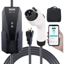 VEVOR Level 1+2 Portable EV Charger with 28-Foot Cable for SAE J1772 - $84.15