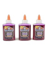 Elmer&#39;s Purple School Glue 3-Pack  Dries Clear 4 Ounces Each New - £13.79 GBP