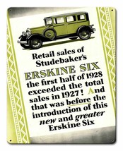 1928 Studebaker Erskine Six Advertisement Metal Sign - $29.95