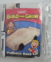 Pullback Race Car NEW Lowes Build and Grow Wood Toy Set Kit Kids KIY Vehicle - $9.99