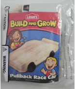 Pullback Race Car NEW Lowes Build and Grow Wood Toy Set Kit Kids KIY Veh... - $9.99