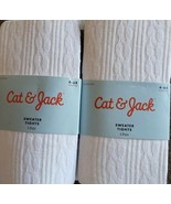 Two (2) Pair Cat &amp; Jack Brand WHITE Sweater Tights Girl&#39;s Size 4-6X NEW ... - $548.02 MXN