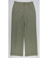 J. Crew 100% Wool slacks dress pants Green/Blue lined Houndstooth Womens... - £14.77 GBP