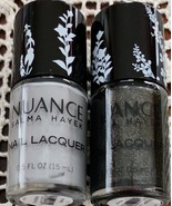Two (2) NUANCE ~ Salma Hayek ~ Nail Lacquer Polish ~ 500 Black/525 Moonb... - €12,74 EUR