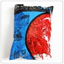 1 Bag of Red Crinkle Cut Paper Shred for Gift Packaging Wrap Basket Filling - £5.53 GBP
