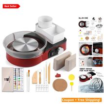 Portable Pottery Wheel with Essential Tools – Perfect Gift for Creative ... - $133.60