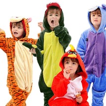 One-Piece Kid&#39;s Animal Pajamas Bathrobe Halloween Cosplay Costume Sleepwear - $21.77+