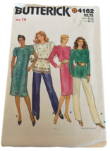 Butterick Sewing Pattern 4162 Tunic and Sheath Dress Work Size 14 Vintage Uncut - £2.36 GBP