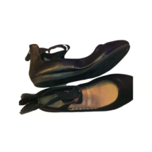 Daisy Fuentes Leather Ballet Flats - with Zipper Close Black Grade B- Size 8 - £12.07 GBP