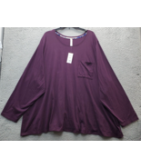 Sleep By Cacique Pajama Top Women&#39;s 34/36 Purple Cotton Stretch Single P... - $26.30 CAD
