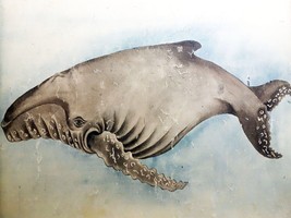 12900.Decoration Poster.Wall art.Home vintage interior design.Whale painting - $17.10+