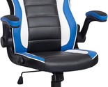 Ergonomic Video Game Chair With Padded Flip-Up Arms For Men,, In Black/B... - £146.48 GBP