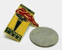 Olympic Games Road to Atlanta 1996 Torch Lapel Hat Pin - $17.60