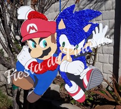 Everlasting rival&#39;s Mario vs Sonic piñata! You decide who wins the race!! - £47.16 GBP