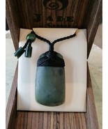 Natural Jade toki large size pendant / long necklace (45mm) - $120.00