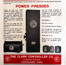 1936 Clark Controller Co Advertisement Industrial Power Press Controls F15C - $29.99