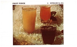 Vintage 1950 Fruit Punch Print Cover 5x8 Crafts Food Decor - $9.99