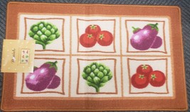 Printed Kitchen Rug (Nonskid back)(18&quot;x30&quot;) 6 Colorful Vegetables # 2, Daniel - £14.28 GBP