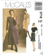 McCalls Sewing Pattern 3718 Dress Two Lengths Misses Size 12-18 - $8.15
