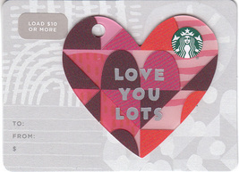 Starbucks 2019 Love You Lots Mini Heart Collectible Gift Card New No Value - $1.99