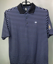 Footjoy Polo Shirt Men Large Blue Golf Short Sleeve PGA Member Professional Tour - £25.52 GBP
