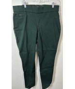 Nine West Heidi Pull On Yoga Stretch Forest Green Skinny Jeans Size 14 - $40.58 CAD