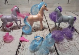 Mattel Barbie Mini Horses 2000 Clip On Hair Pony Vintage Lot Of 3 - $14.03