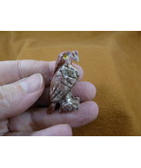 (y-bir-ea-32) baby red Eagle soapstone Gemstone gem CARVING PERU love ea... - $168.77 MXN