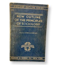 Vintage 1947 Barnes &amp; Noble New Outline of The Principles of Sociology b... - £7.30 GBP