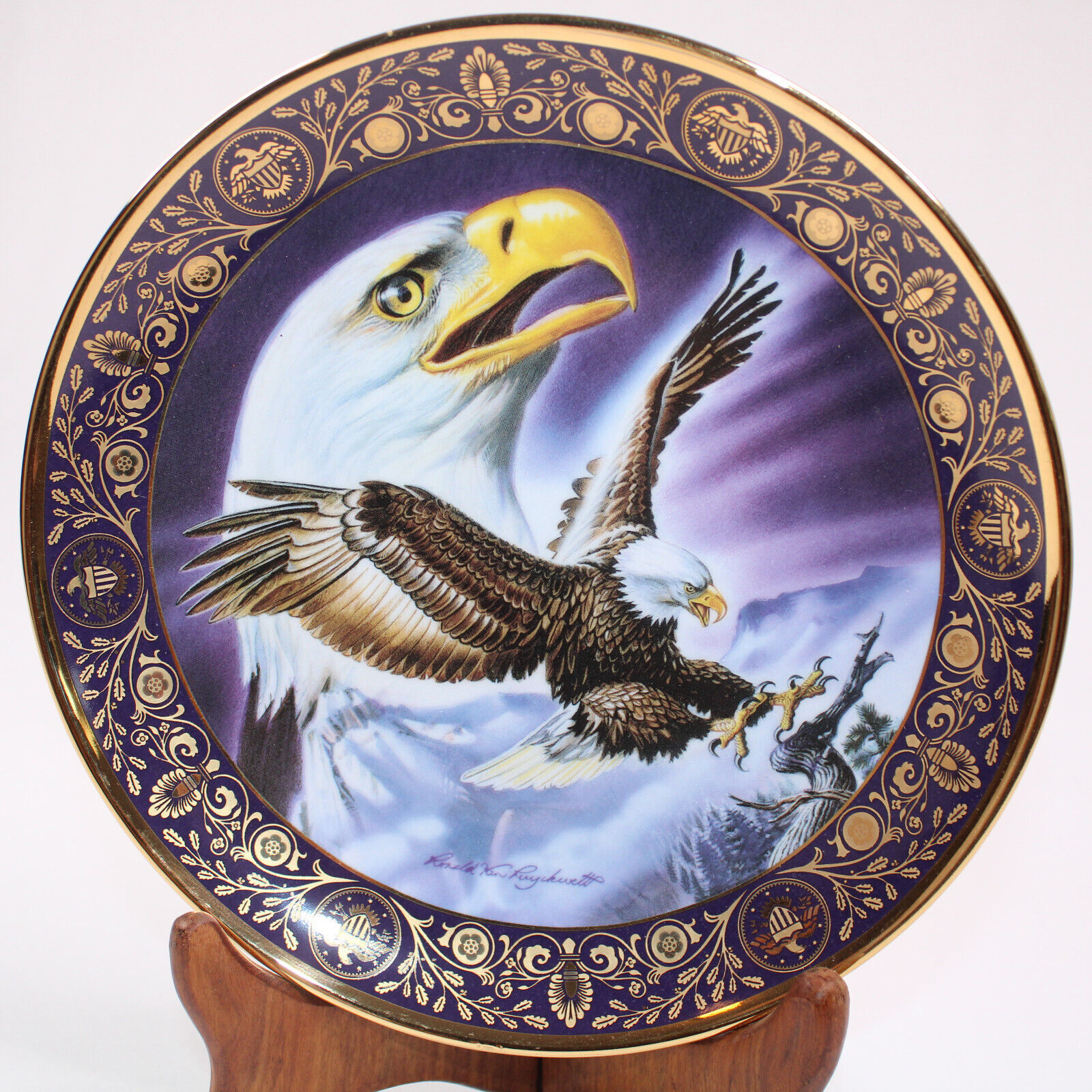 Franklin Mint Decorative Porcelain Plate "Majestic Freedom" Royal Doulton China - $14.98