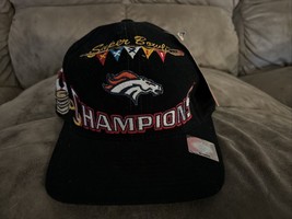 Denver Broncos 1998 NFL Super Bowl XXXII Champions Snapback Hat Cap NEW Tags Vtg - £70.43 GBP