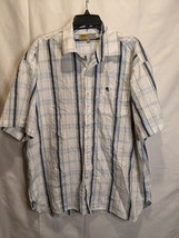 Private Member Button Up Blue White Plaid Shirt Florida Miami Beach XXL ... - £13.33 GBP