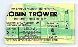 Robin Trower Konzert Ticket Stumpf Dezember 4 1976 Lincoln Nebraska - £40.19 GBP