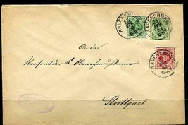Germany 1892 Uprated Postal Stationary Cover 5/10 pf Ravensburg- Stuttga... - £7.74 GBP