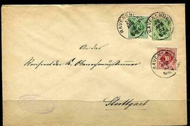 Germany 1892 Uprated Postal Stationary Cover 5/10 pf Ravensburg- Stuttga... - £7.84 GBP