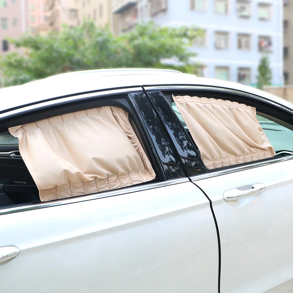 Auto Windows Curtain Aluminum Alloy Sun Visor Blinds Cover 2pcs/Set Universal - £17.36 GBP+