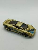 Vintage Hot Wheels 1992 Gold Jaguar x1220 Diecast Car Mattel 1:64 diorama - $1.73