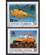 ZAYIX Yugoslavia 1772-1773 MNH Automobiles Planes Aviation 100323S104M - $1.50