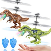 2 Pack Flying Dinosaur Toys for Kids with LED Light - £18.97 GBP