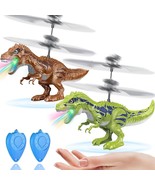 2 Pack Flying Dinosaur Toys for Kids with LED Light - £19.16 GBP