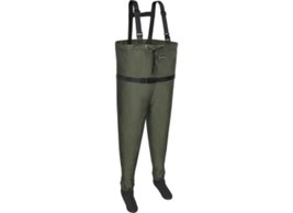 NEW Allen Fox River Stockingfoot Chest Waders MEDIUM Men&#39;s Size 6.5-9.5 Green - £32.24 GBP