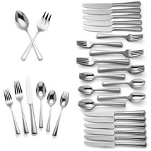 Lenox Swain 74 Piece Stainless 18/10 Flatware Service for 12 New - £175.74 GBP