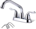 Phiestina Utility Sink Laundry Faucet Chrome 4&quot; Centerset Swivel Spout B... - $27.23