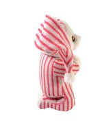 Gabi Toy Praying Bear 10&quot; Talks LORD&#39;S PRAYER Stuffed Plush Pink Stripes... - £14.85 GBP